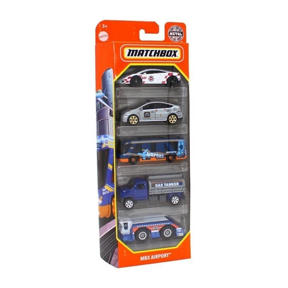 Matchbox Metal Beşli Araba Seti MBX AIRPORT (HAVAALANI) C1817-HCJ03