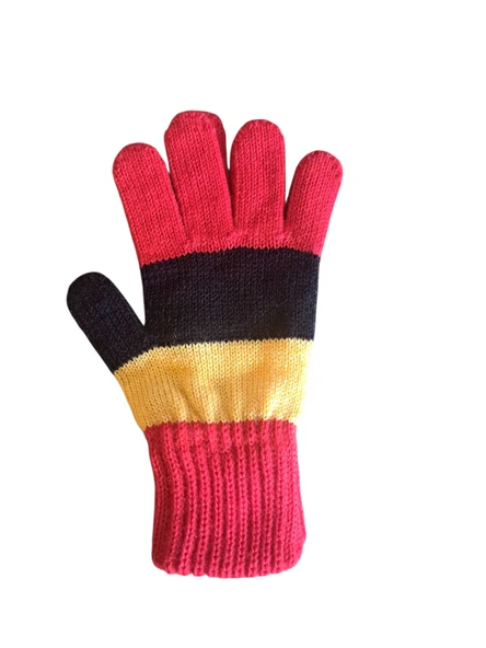 Garson Beden Erkek Çocuk Eldiven Sarı Kırmızı - 8-12 yaş - Resim 5