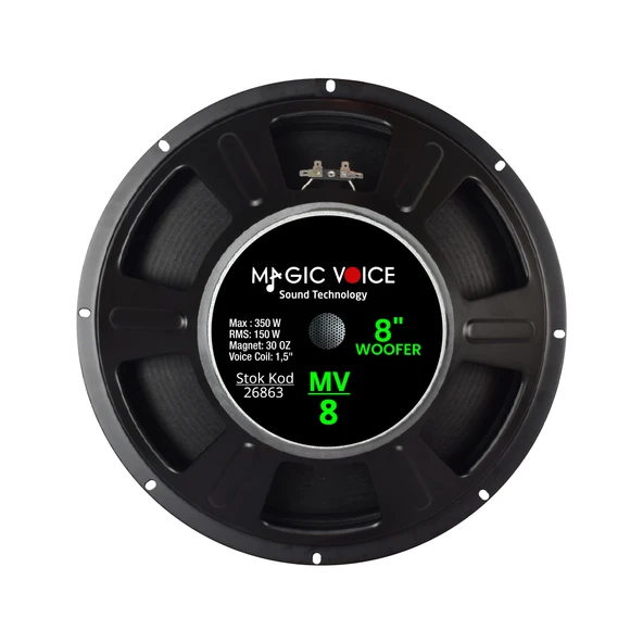 MAGİCVOİCE MV-8 MAX 350W / RMS 150 WATT 8 20 CM WOOFER YEDEK HOPARLÖR - Resim 2