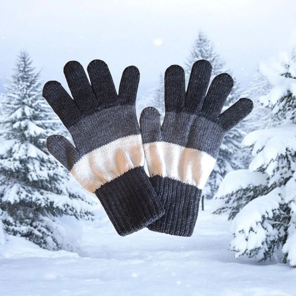 Garson Beden Erkek Çocuk Eldiven Lacivert Beyaz - 8-12 yaş - Resim 7