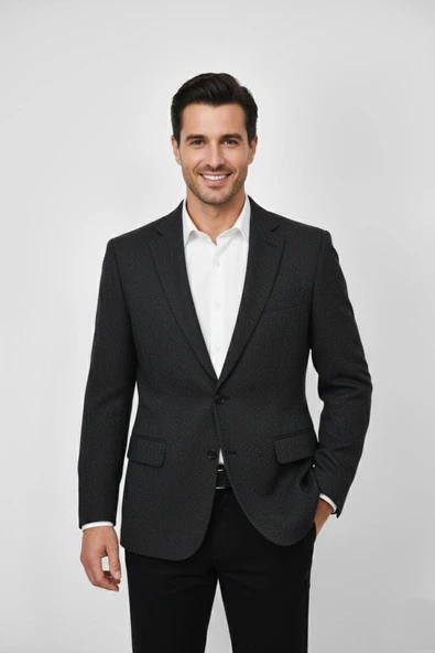 Erkek Kışlık Kumaş Tek Ceket 4 Drop BGL-ST04984 - Resim 5