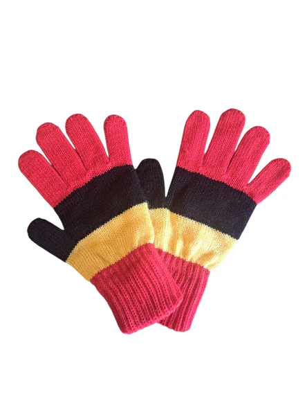 Garson Beden Erkek Çocuk Eldiven Sarı Kırmızı - 8-12 yaş - Resim 4