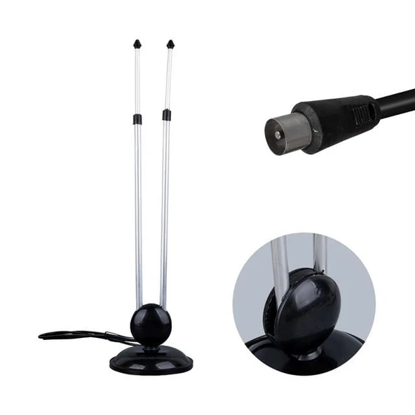 PowerMaster PM-25024 TV Üstü Eski Tip Karasal Yayın Anten - Resim 2