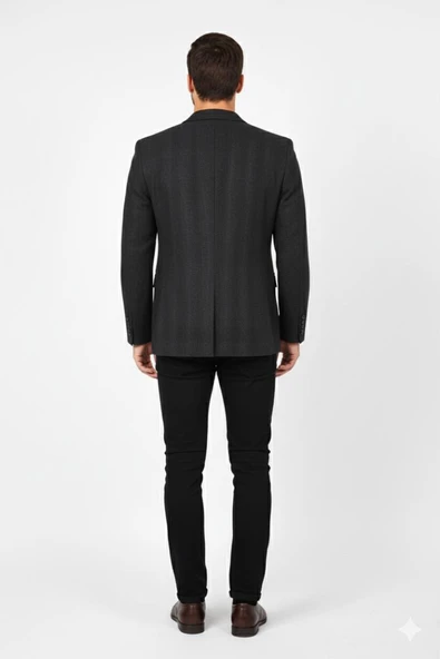 Erkek Kışlık Kumaş Tek Ceket 4 Drop BGL-ST04983 - Resim 10