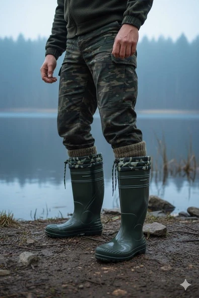 Fort 1197 Ulaş İçi Kürklü 40 Cm Uzunluk Pvc %100 Su Geçirmez Tarım Çiftçi Sulama İş Çizmesi - Resim 2