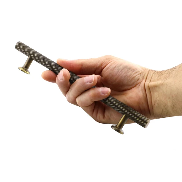 Mobilya Mutfak Çekmece Dolap Dolabı Kulpu Kulbu Kulpları 160 mm Eskitme Antik Sarı Metal - Resim 3