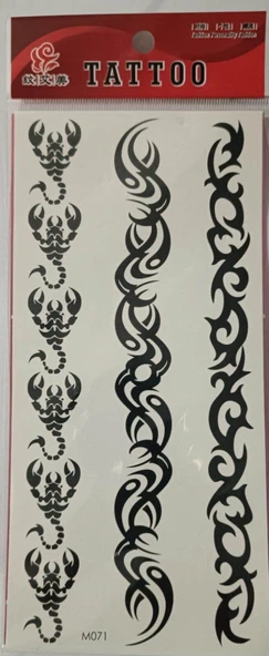 Geçici Dövme Şablonu 3lü - M071 - Resim 2