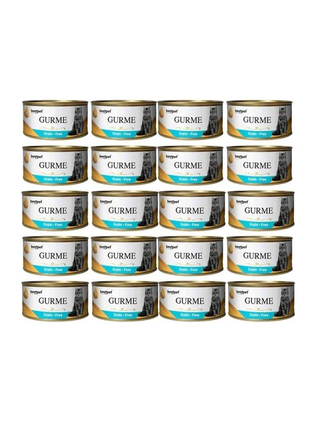 Bestpet Gurme Kedi Konservesi Ton ve Hamsi Parça Etli  20ADET ürün görseli 1