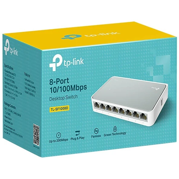 TP-LINK - TL-SF1008D 8 PORT 10/100 MBPS SWITCH - Resim 5