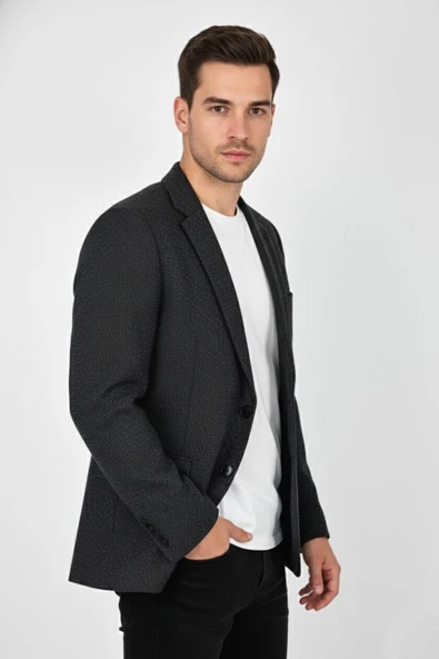 Erkek Kışlık Kumaş Tek Ceket 4 Drop BGL-ST04984 - Resim 6