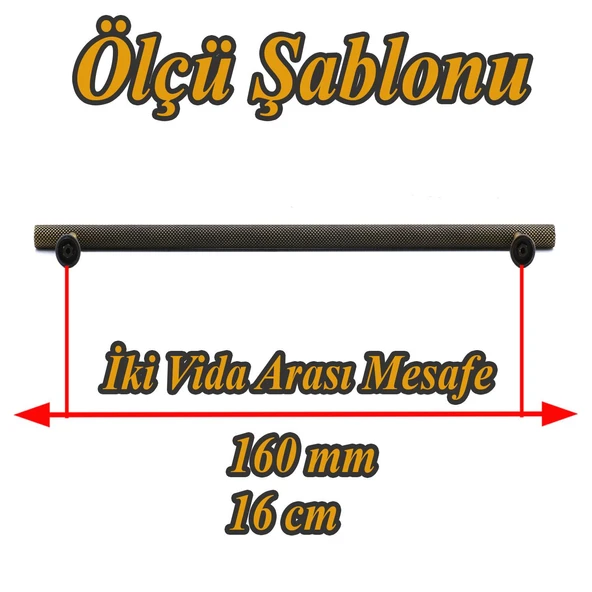Mobilya Mutfak Çekmece Dolap Dolabı Kulpu Kulbu Kulpları 160 mm Eskitme Antik Sarı Metal - Resim 2