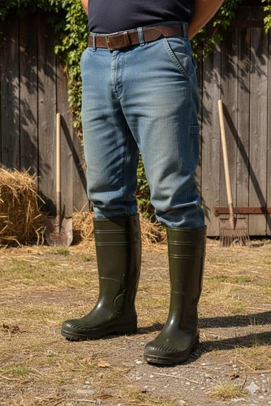 Fort 1199 Ulaş 37 Cm Uzunluk Pvc %100 Su Geçirmez Tarım Çiftçi Sulama İş Çizmesi - Resim 8