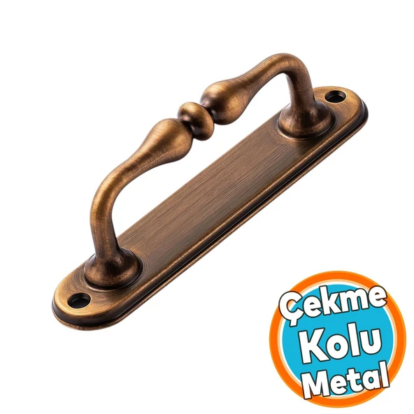 Metal Kapı Çekme Kolu 12 cm Dolap Mobilya Dolap Çekmece Tutamağı Kulp Kulpları Eskitme Antik Bakır ürün görseli