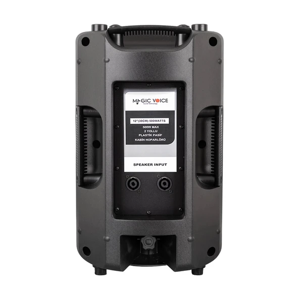 MAGICVOICE MV-3412 30 CM 500 WATT 12 PLASTİK KABİN PASİF HOPARLÖR (KÖPÜKSÜZ GÖNDERİLMESİN) - Resim 2