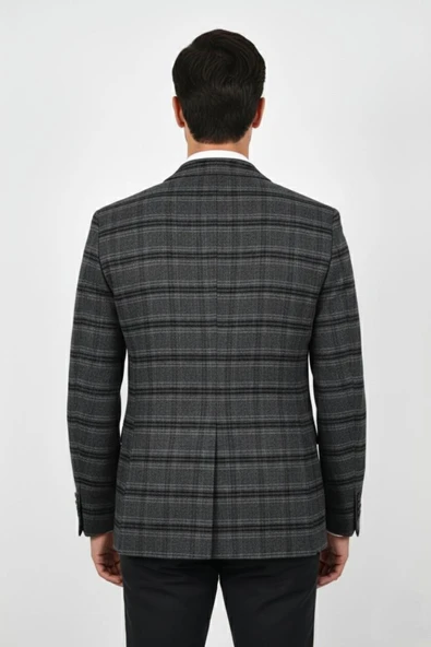 Erkek Kışlık Kumaş Tek Ceket 4 Drop BGL-ST04985 - Resim 5