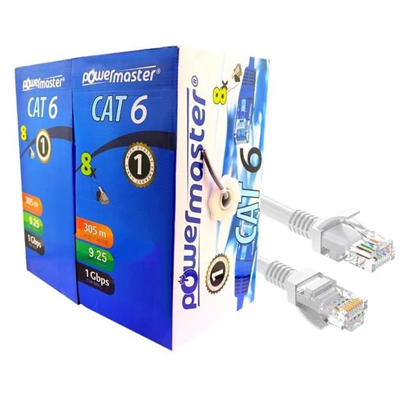 Powermaster Cat6 305 Metre Ethernet Network Kablosu ürün görseli 1
