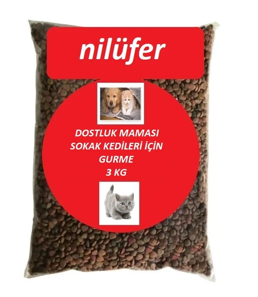 Nilüfer Dostluk Maması Sokak Kedileri İçin Gurme 3 KG