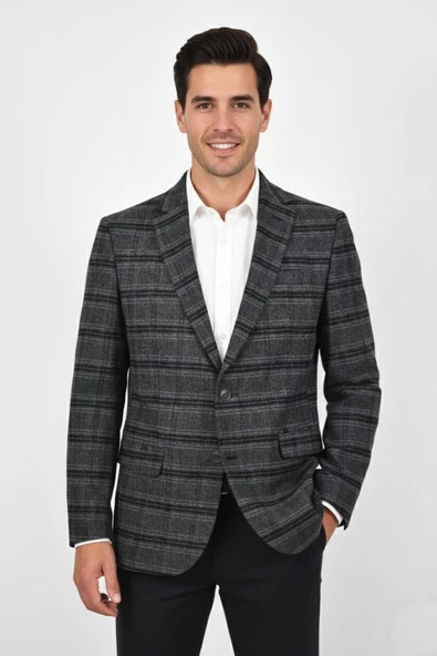 Erkek Kışlık Kumaş Tek Ceket 4 Drop BGL-ST04985 - Resim 2