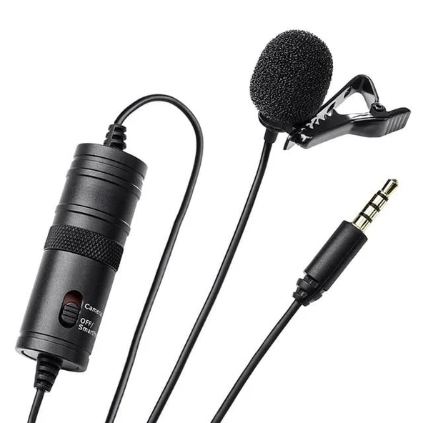 Haiki HK-401 Profesyonel Youtuber Kamera Telefon Yaka Mikrofonu (6 Metre Kablolu) - Resim 2