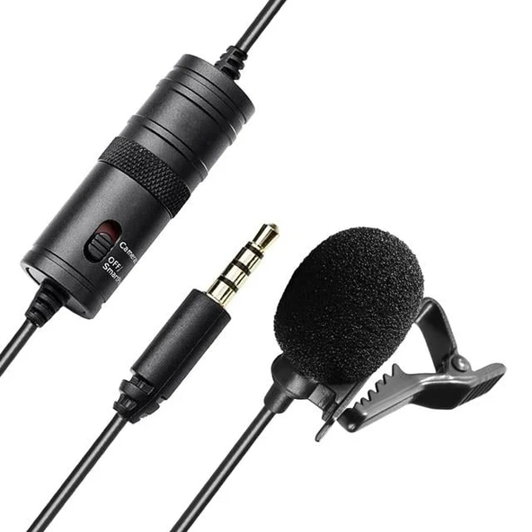 Haiki HK-401 Profesyonel Youtuber Kamera Telefon Yaka Mikrofonu (6 Metre Kablolu) ürün görseli