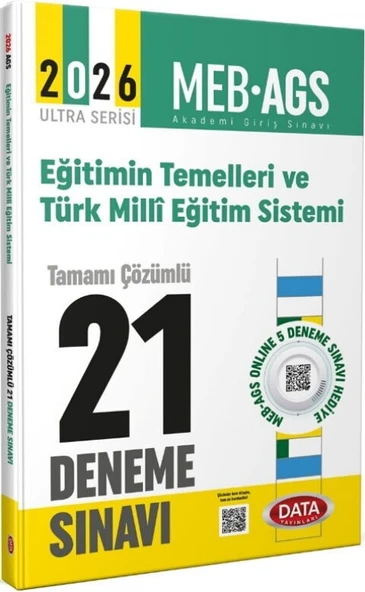 2026 AGS Eğitimin Temelleri ve Türk Milli Eğitim Sistemi Tamamı Çözümlü 21 Deneme Data Yayınları ürün görseli 1