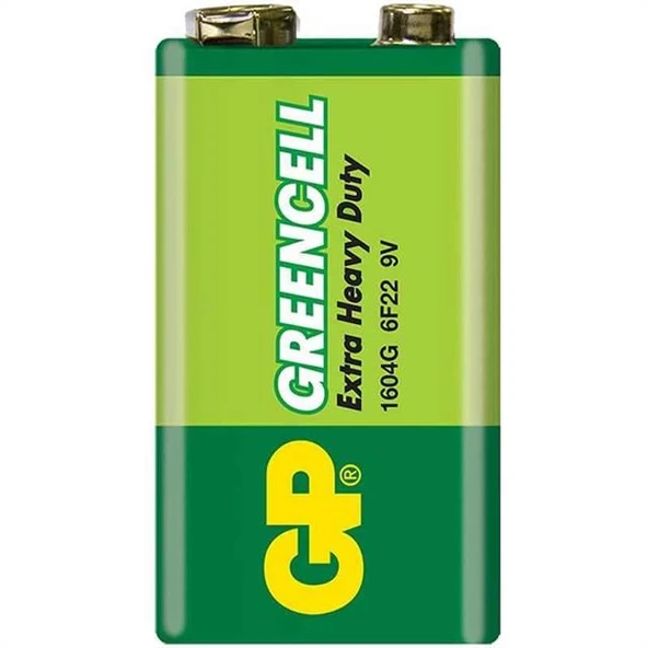 GP 1604GLF Greencell 9 Volt Pil (Tekli) - Resim 2