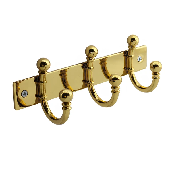 Metal 3'lü Askı Birleşik Vestiyer Duvar Monteli Askı Dolap Askılığı Vidalı Gold Elbise Askısı 1 Adet - Resim 5