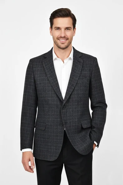 Erkek Kışlık Kumaş Tek Ceket 4 Drop BGL-ST04986 - Resim 2