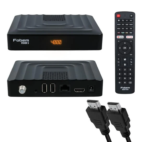 Fobem Vision S Hibrit Ses Komutlu Uydu Alıcılı Android 14 TV Box 4GB Ram 32GB Hafıza 1.5Ghz (Tunerli) ürün görseli 1