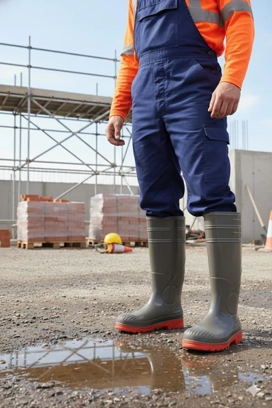 Fort 1199 Ulaş 37 Cm Uzunluk Pvc %100 Su Geçirmez Tarım Çiftçi Sulama İş Çizmesi - Resim 2