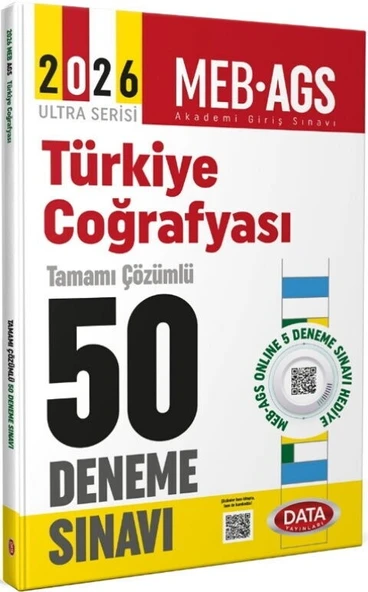 2026 AGS Türkiye Coğrafyası Tamamı Çözümlü 50 Deneme Sınavı Data Yayınları ürün görseli 1