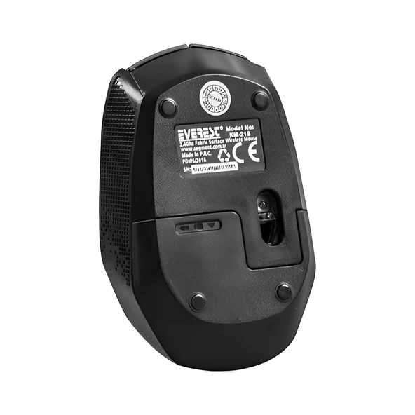 EVEREST KM-218 2.4 GHZ USB KUMAŞ YÜZEY KABLOSUZ MOUSE  (GRİ-MAVİ-KIRMIZI) - Resim 2
