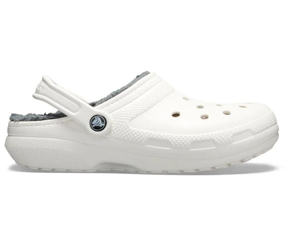 Crocs Classic Lined Clog Unisex Beyaz İçi Yünlü Günlük Terlik 203591-1OM ürün görseli 1