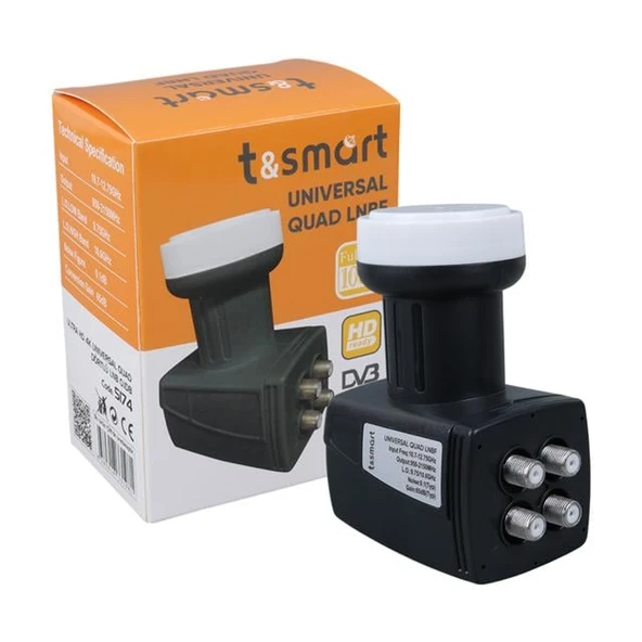 T&Smart 0.1dB Ultra HD 4K Universal Dört Çıkışlı Lnb - Resim 4