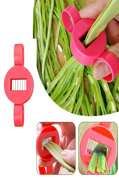 Ayarlanabilir Yeşil Fasulye Dilimleme Kesici Pratik Bamya Bakla Vs Parçalayıcı Dilimleyici ürün görseli