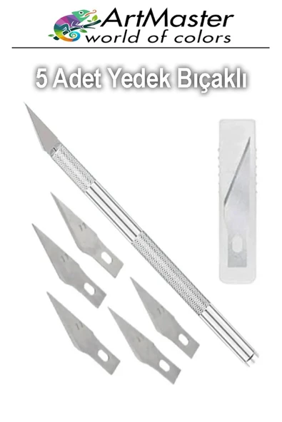 Seramik Oyma Seti Ahşap 6 lı Kretuar 1 Paket Paslanmaz Çelik Bıçaklı İskarpela Seti Hobi Heykel Ağaç Oyma Kretuar Gravür - 5