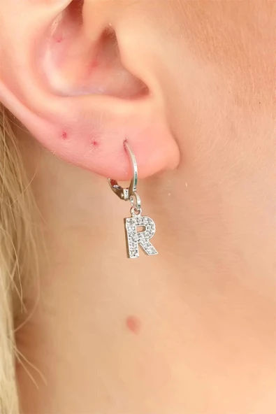 HEYF R Harf Bayan Küpe - Resim 2