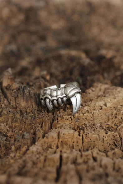 HEYF Ayarlanabilir Diş Tasarımlı Erkek Yüzük ürün görseli 1