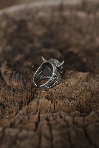 HEYF Ayarlanabilir Bufalo Tasarımlı Erkek Yüzük - Resim 2