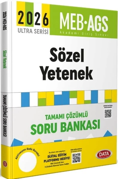 2026 MEB AGS Sözel Yetenek Türkçe Soru Bankası Data Yayınları ürün görseli 1