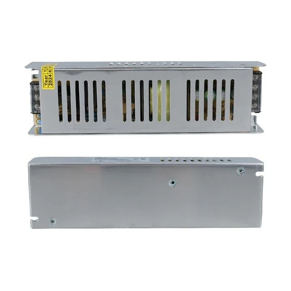 Ledx ALN-M12165S 12 Volt 16.5 Amper 200 Watt Slim Metal Kasa Adaptör 200x60x40mm ürün görseli