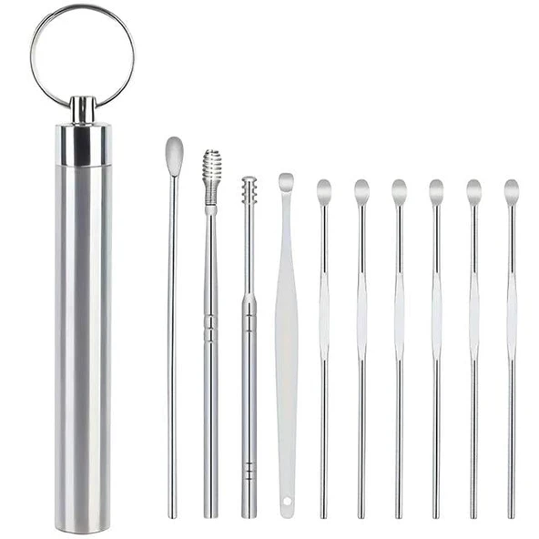 Sunup SN-27132 Paslanmaz Çelik 10'lu Kulak Temizleme Seti ürün görseli 1