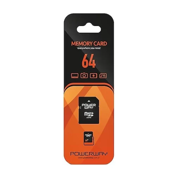 Powerway PWR-64 64 GB Micro SD Hafıza Kartı Class 10 ürün görseli