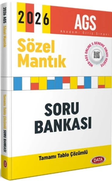 2026 AGS Sözel Mantık Tamamı Tablo Çözümlü Soru Bankası Data Yayınları ürün görseli