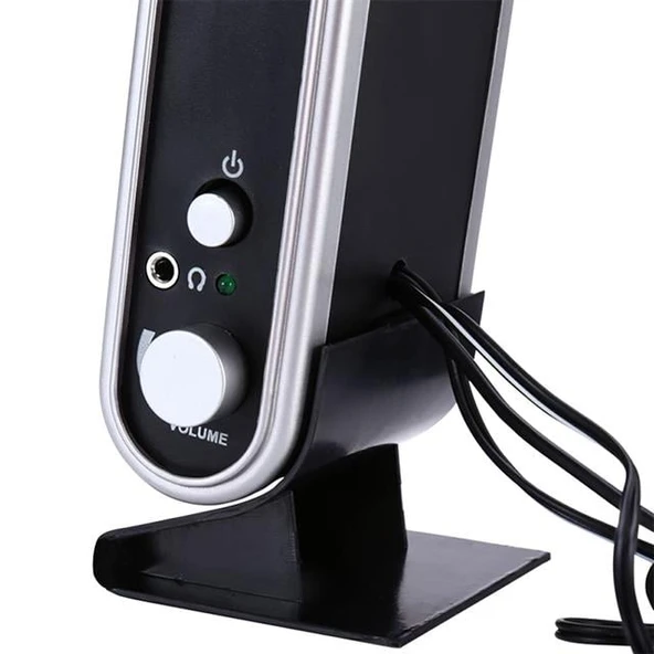 MagicVoice HY-218 1+1 USB İnce Tasarım Siyah Hoparlör - Speaker - Resim 2