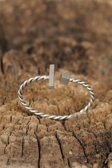 HEYF Yeni Sezon Geometrik Tasarımlı Erkek Kelepçe Bileklik - Resim 2