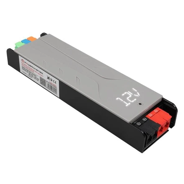 PowerMaster PM-26844 12/24/36/48 Volt 8.4 Amper 200 Watt Metal Kasa Kademeli Adaptör Voltaj Göstergeli 189x51x27mm - Resim 5