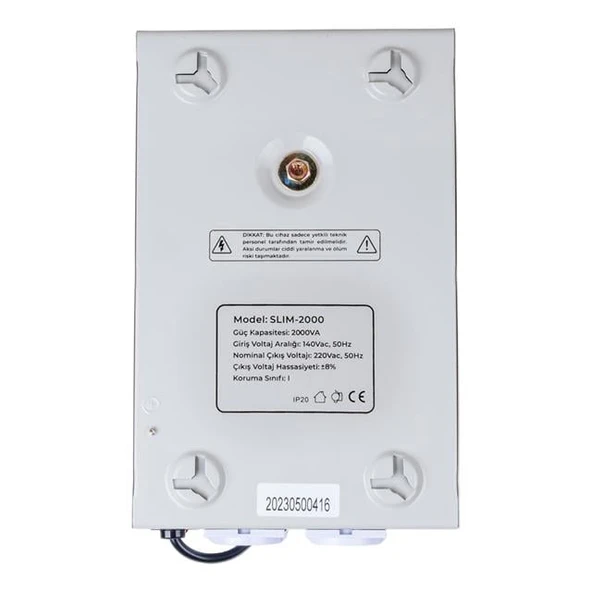 Powermaster SLIM-2000 Otomatik 2000 Watt Kombi Voltaj Regülatörü ürün görseli 1