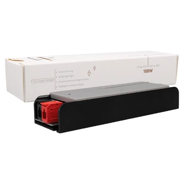 PowerMaster PM-26843 12/24/36/48 Volt 4 Amper 100 Watt Metal Kasa Kademeli Adaptör Voltaj Göstergeli 148x43x27mm - Resim 5