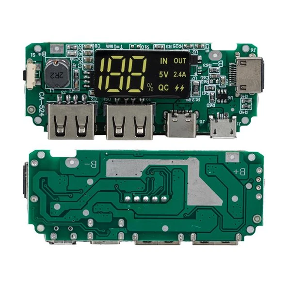 Weko WK-22852 Lityum Pil Powerbank Şarj Modülü Dijital Ekranlı Üç Port 5V-2.4A ürün görseli